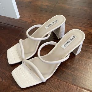 Steve Madden cream heel size 8.5